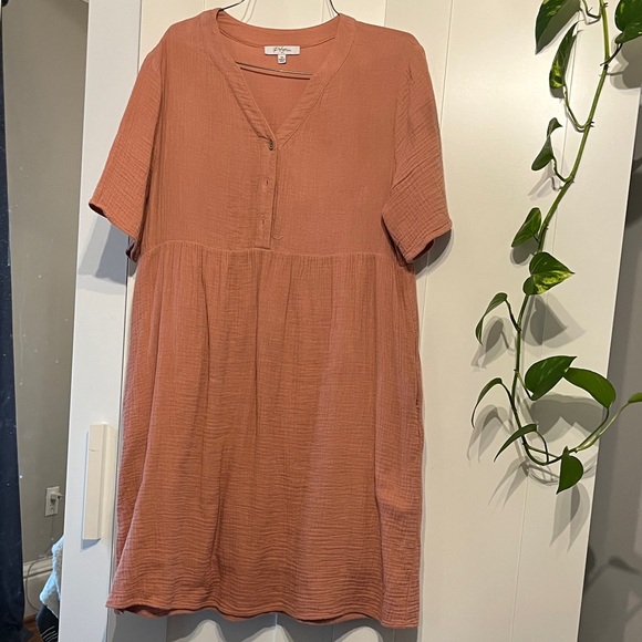 Polagram Dresses & Skirts - Polagram Terracotta Short Sleeve dress